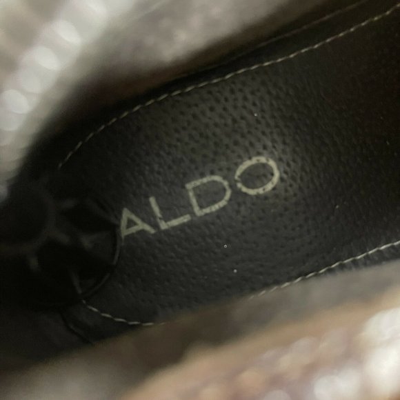 Aldo Mens Brown Suede Leather Mid Ankle Chukka Boots Lace Up Size EUR 43 US 10